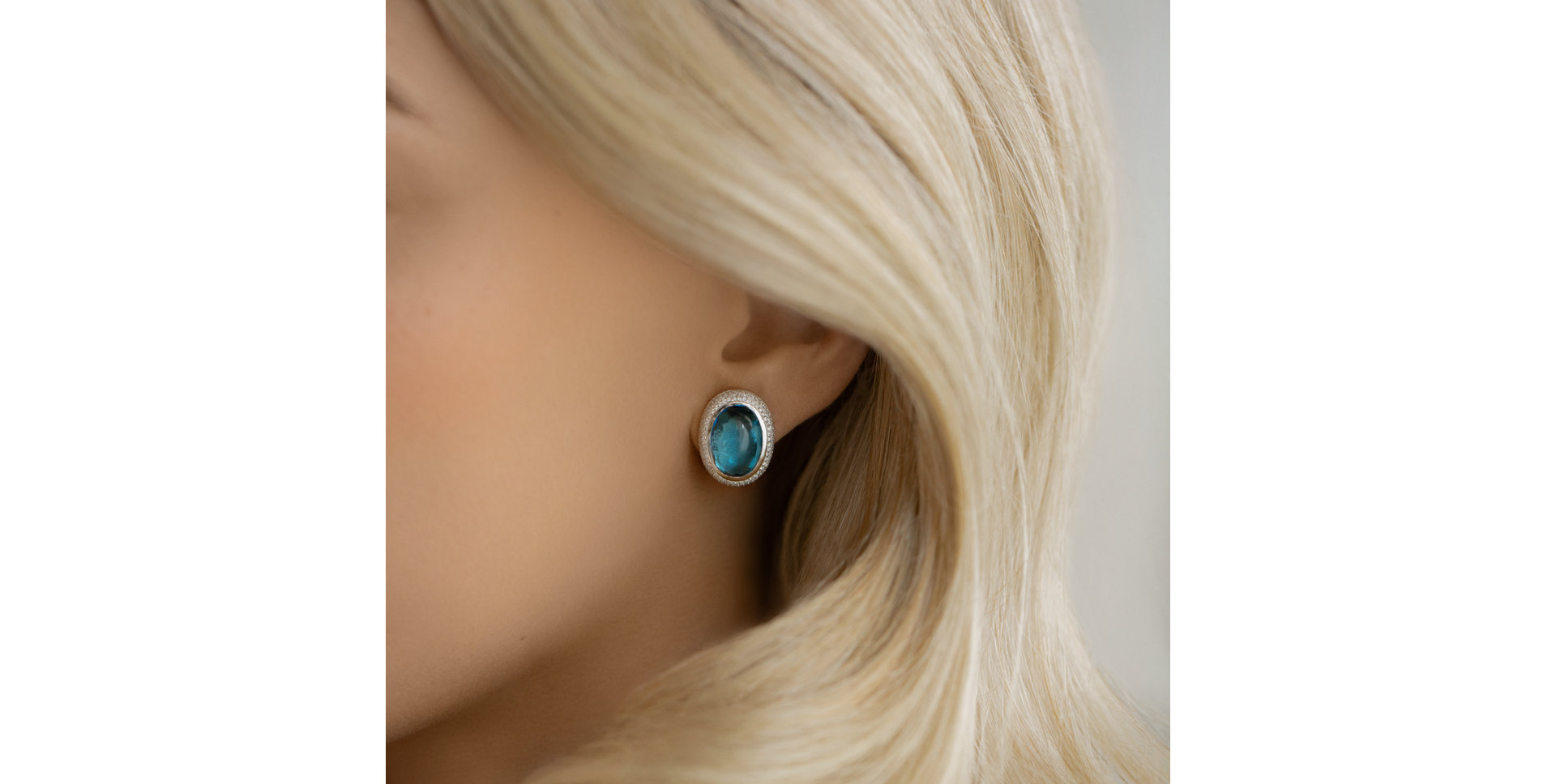 Náušnice s topazem a diamanty Lullabic Melody