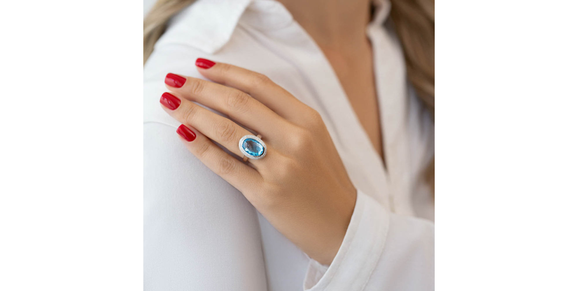 Prsten s quartzem diamanty Emory