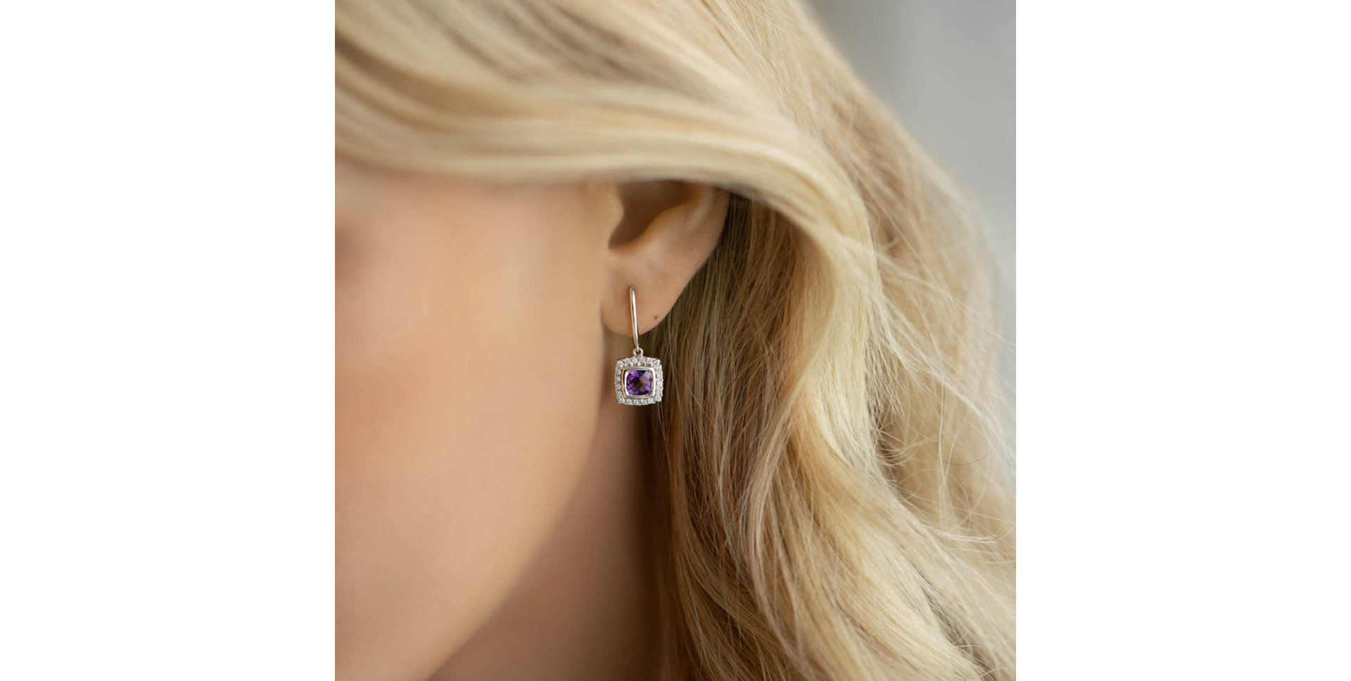 Náušnice s quartzem a diamanty Morcant