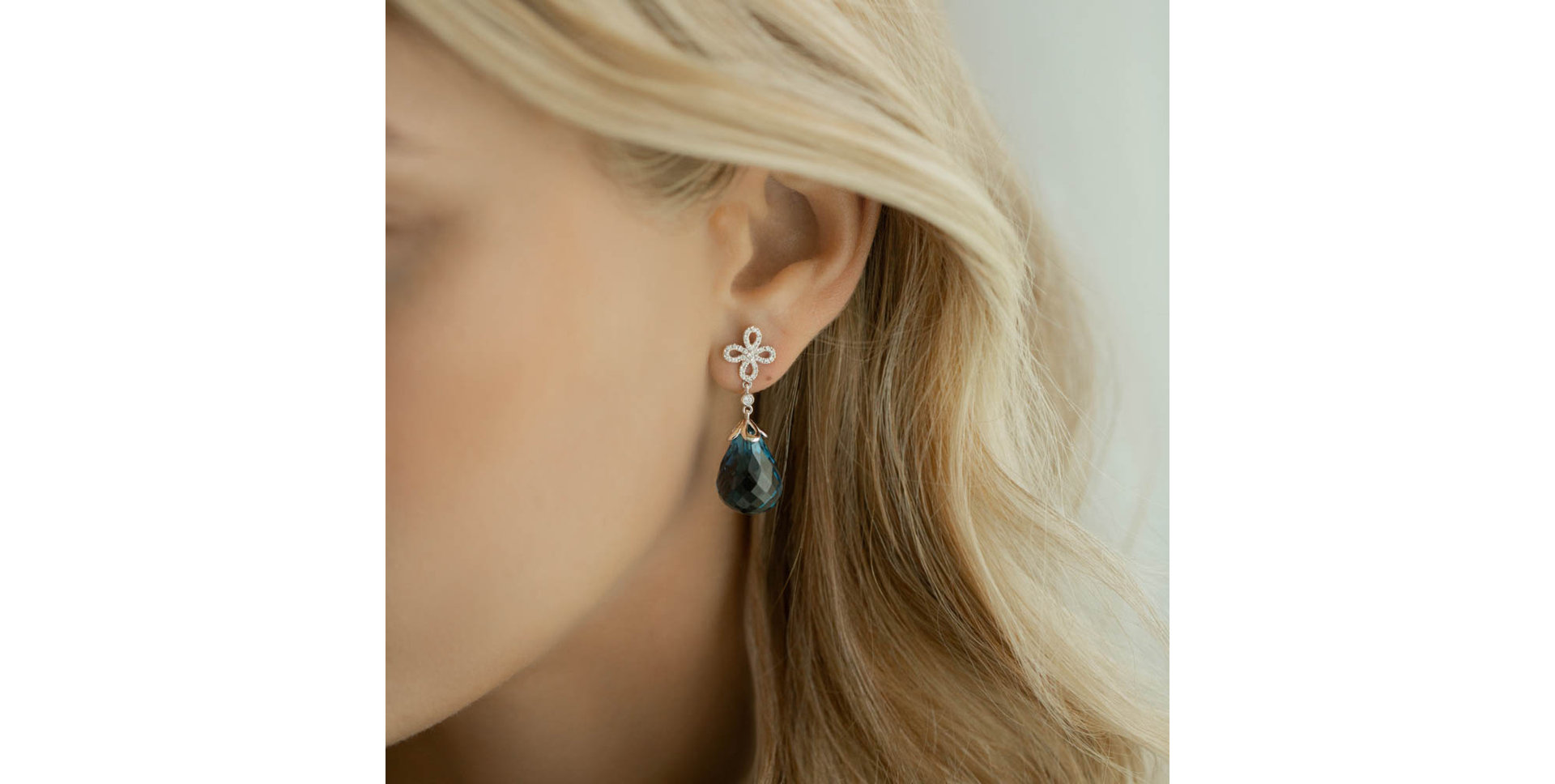 Náušnice s ametystem diamanty Katja