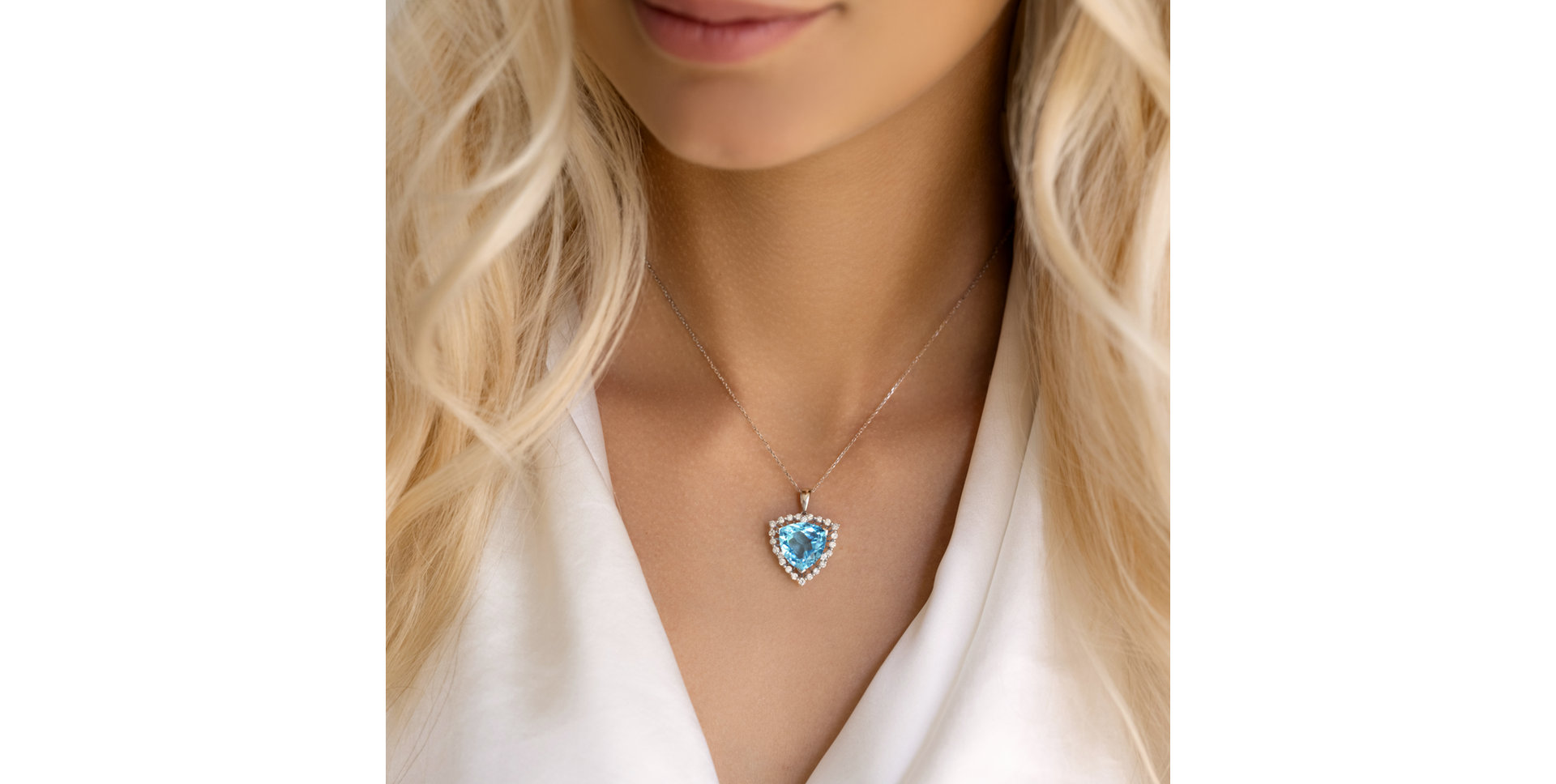 Přívěs s topazem a diamanty Deralf