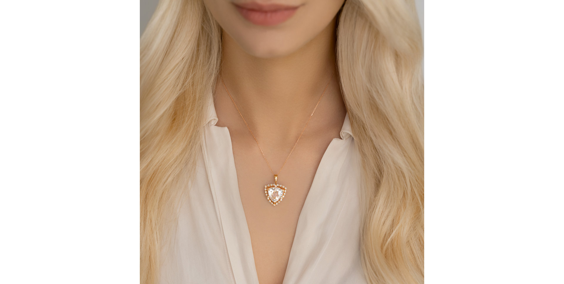 Přívěs s topazem a diamanty Deralf