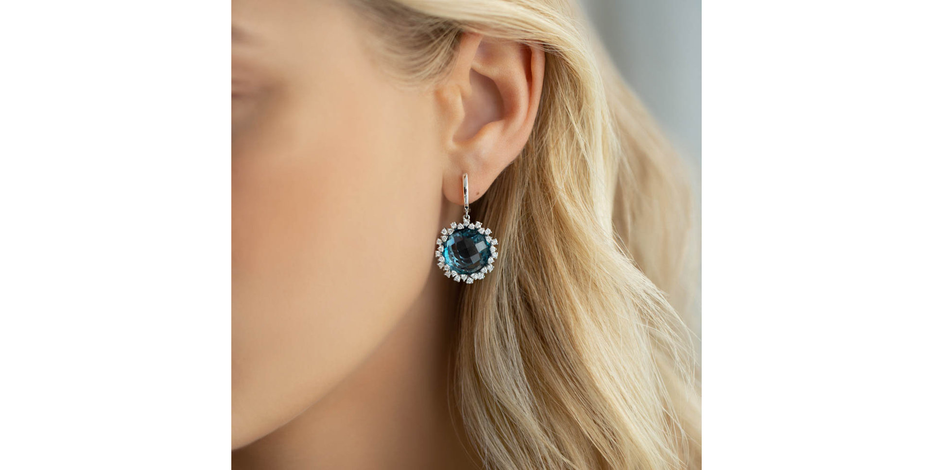 Náušnice s ametystem diamanty Sally