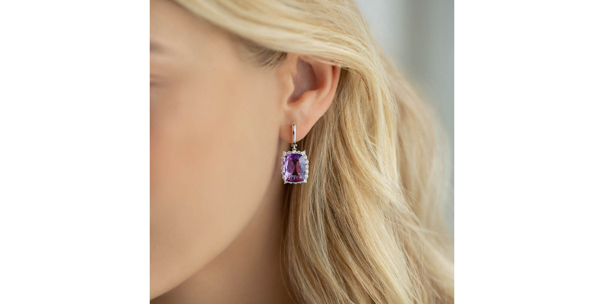 Náušnice s quartzem a diamanty Hawthorn