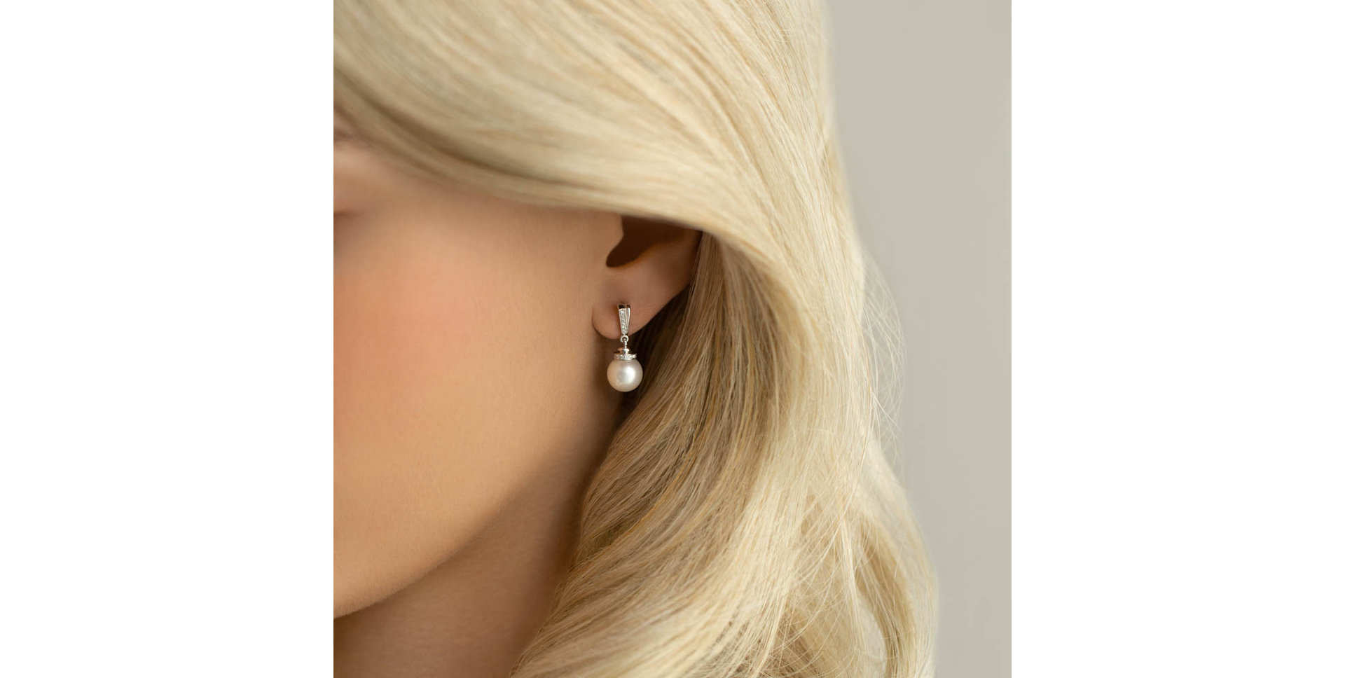 Náušnice s perlou a diamanty Sea Twins