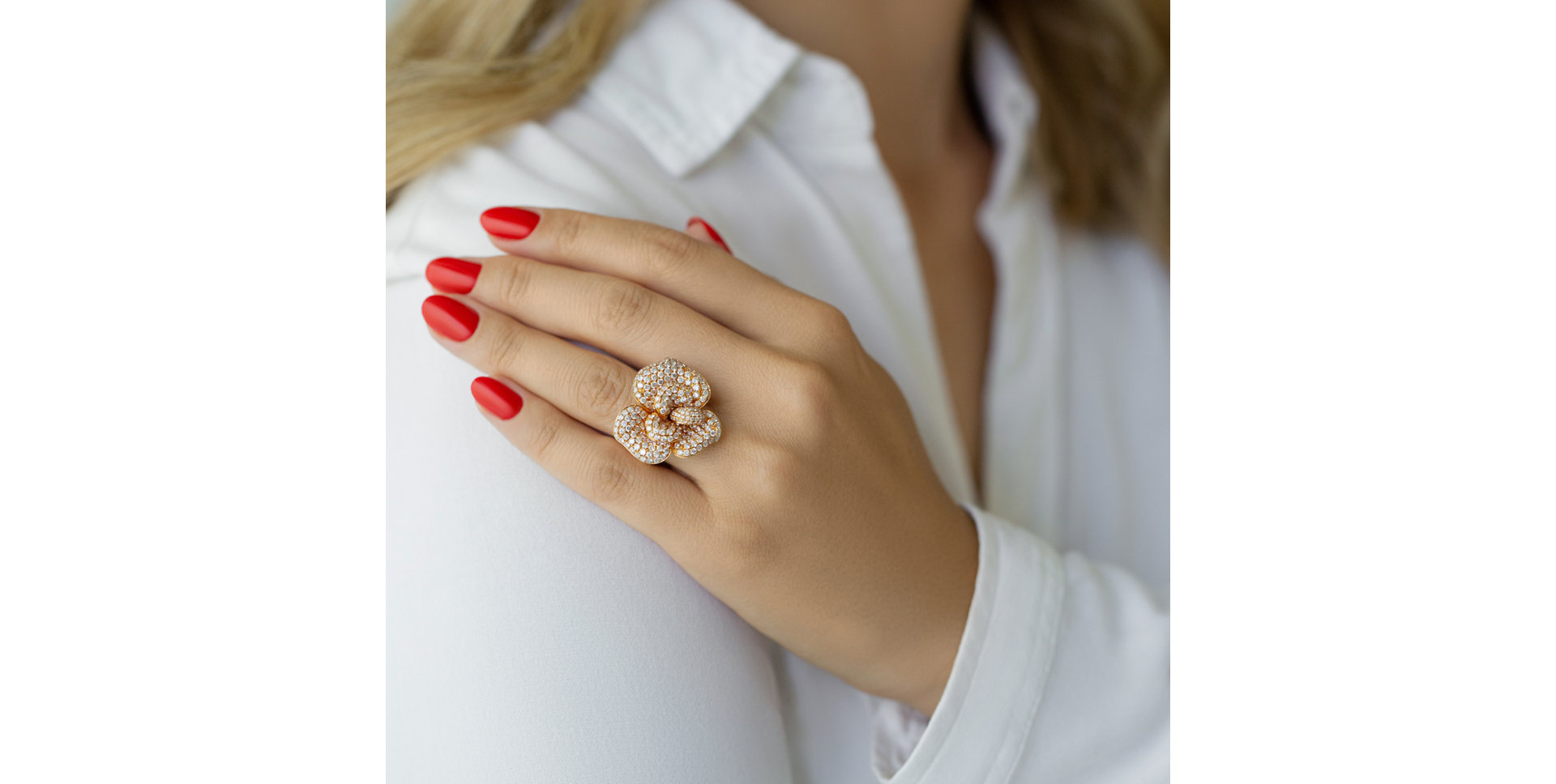 Prsten s diamanty Moon Orchid