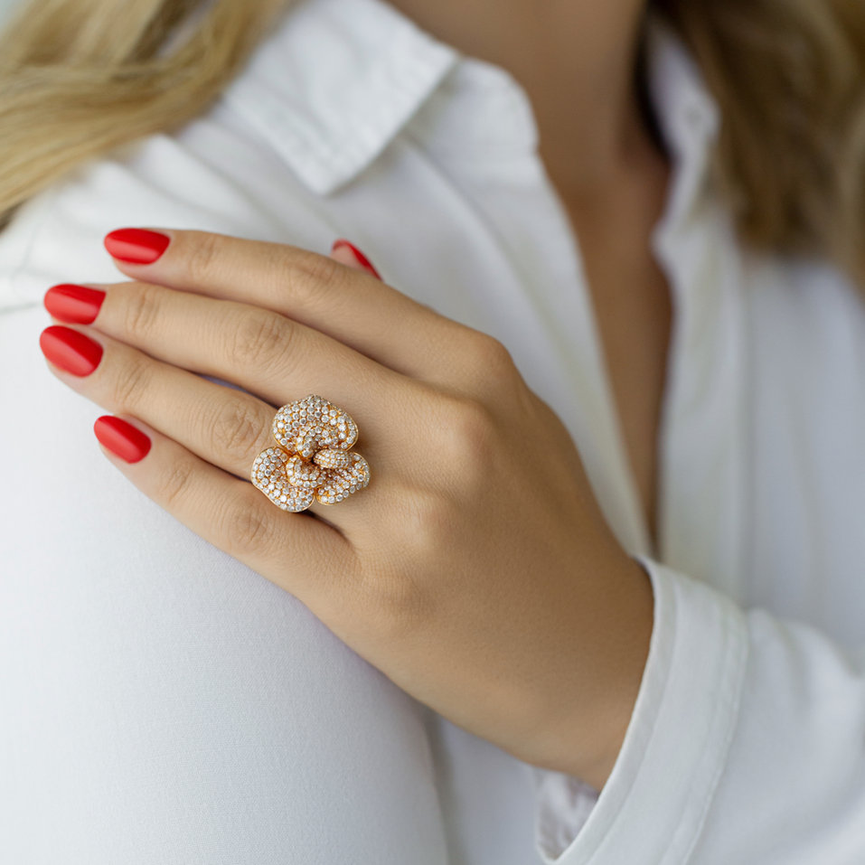 Prsten s diamanty Moon Orchid