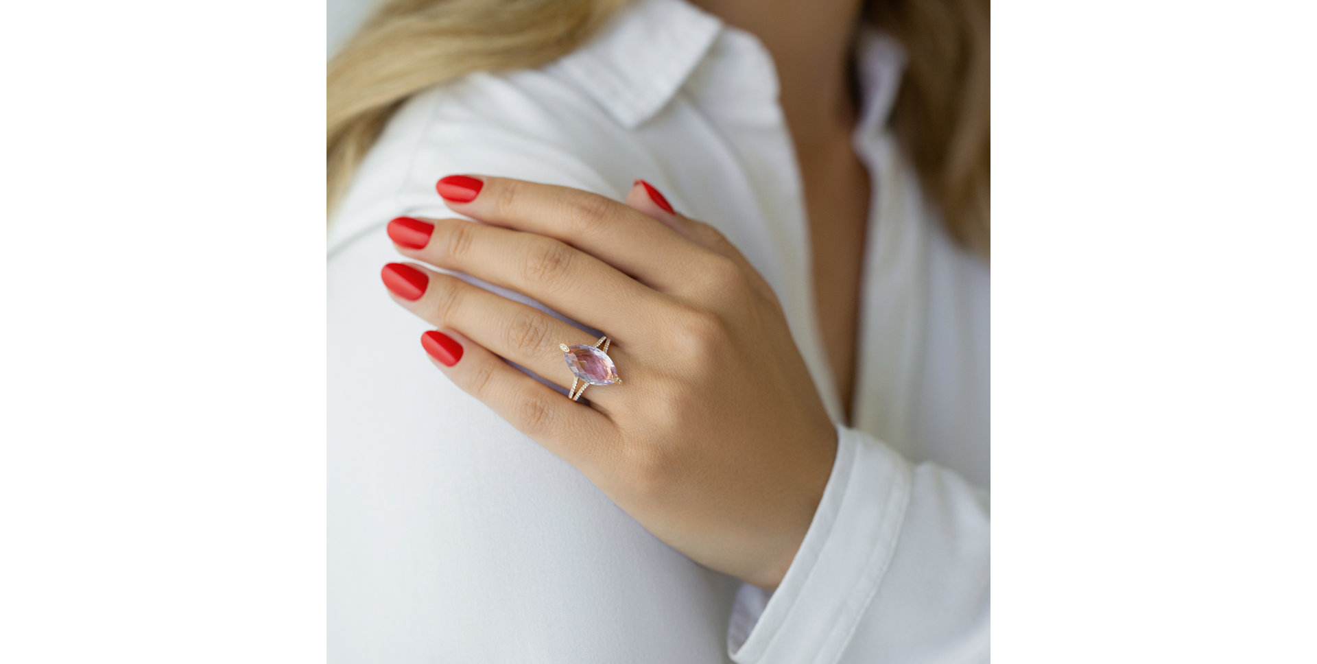 Prsten s ametystem a diamanty Dreamy Sensation