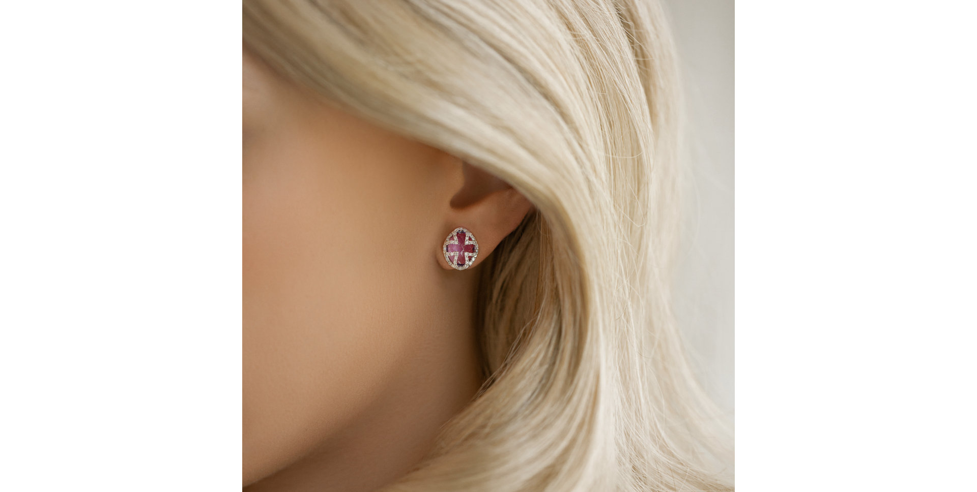 Náušnice s ametystem diamanty Hamilton