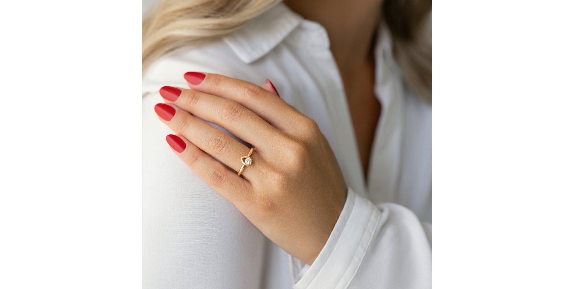 Prsten s diamantem Darla Sadness