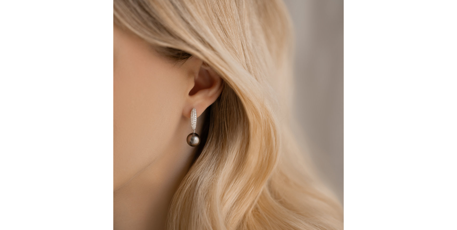 Náušnice s perlou a diamanty Eternal Waters