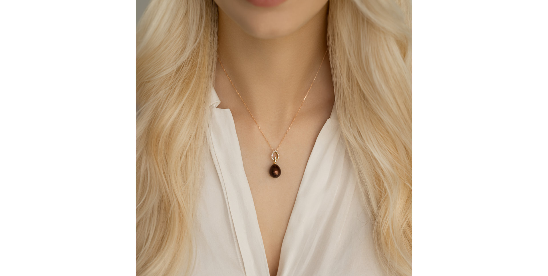 Přívěs s perlou a diamanty Fairfax