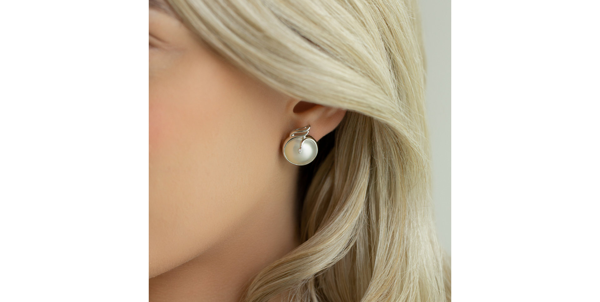 Náušnice s perlou diamantem Phaethon