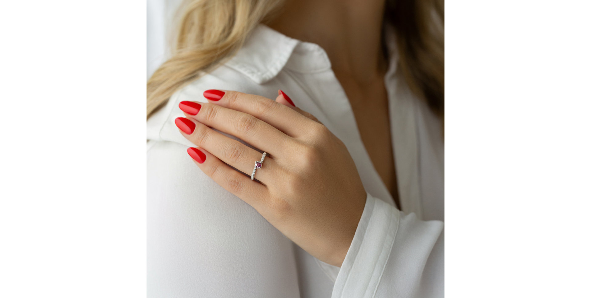 Prsten s růžovými diamanty Chiara