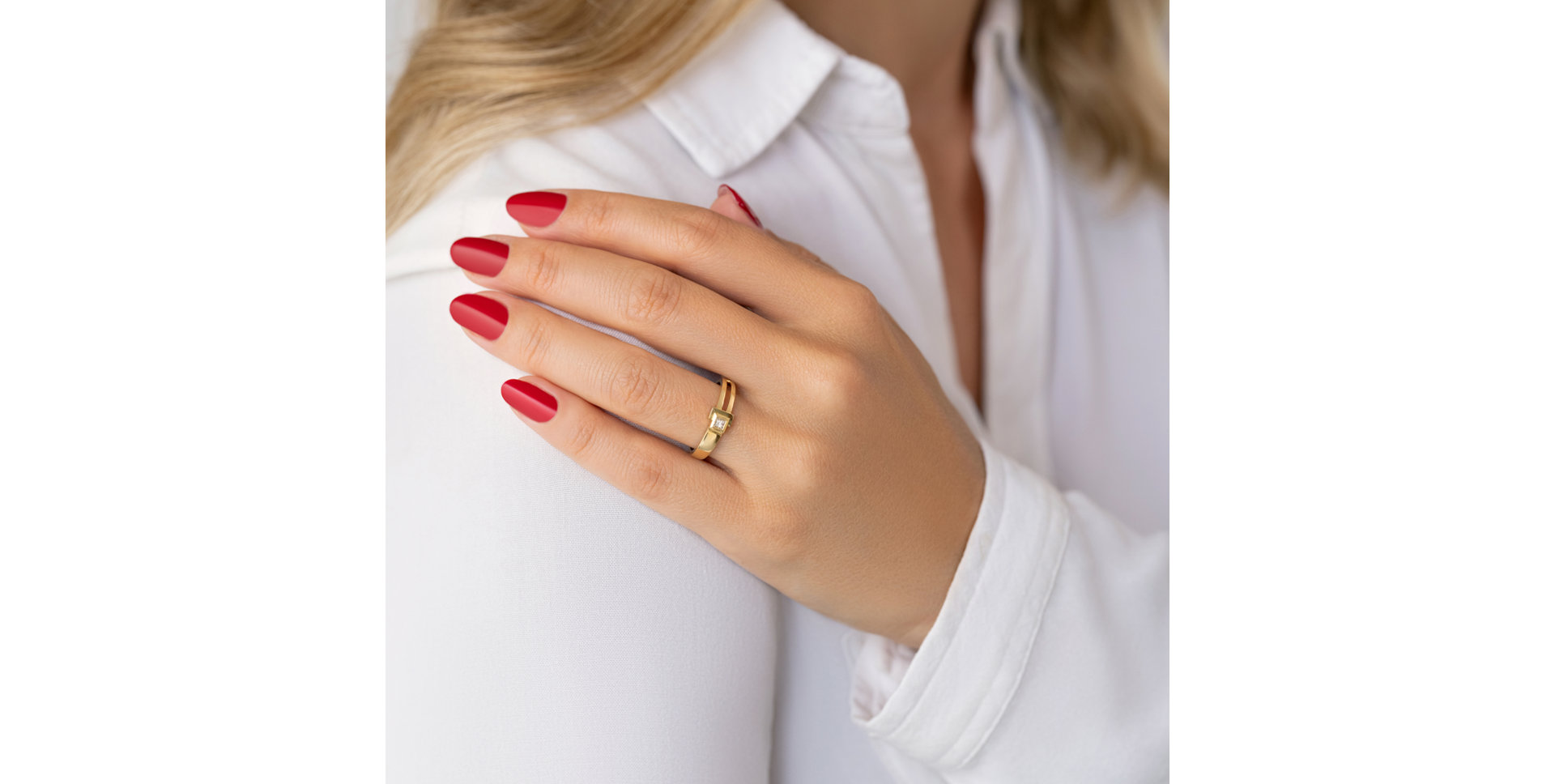 Prsten s diamantem Karine