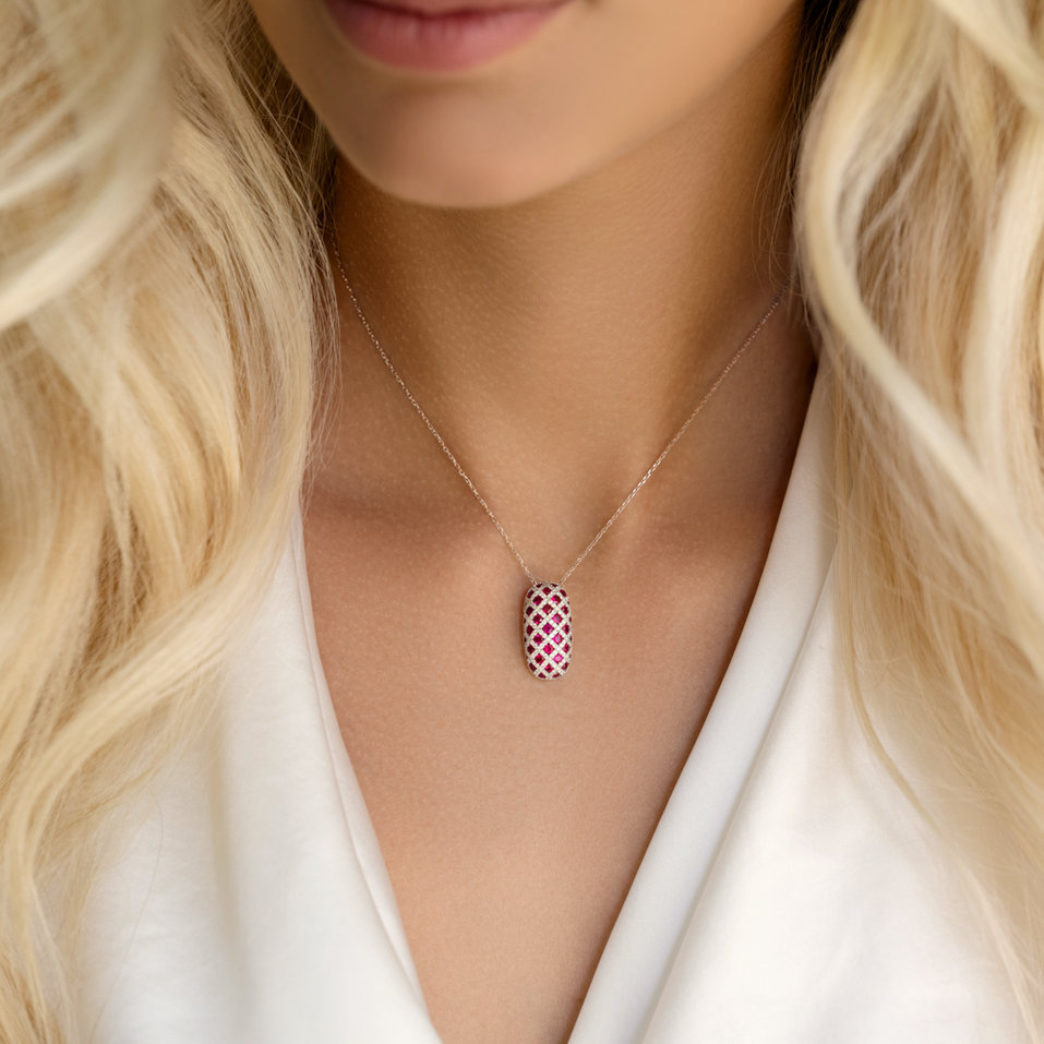 Přívěs s diamanty a rubíny Grid of Passion