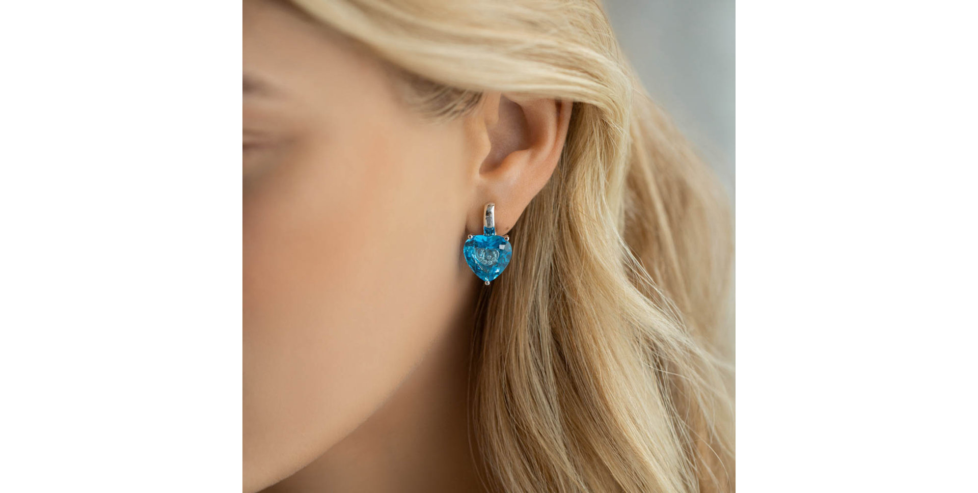 Náušnice s topazem Shiny Romance