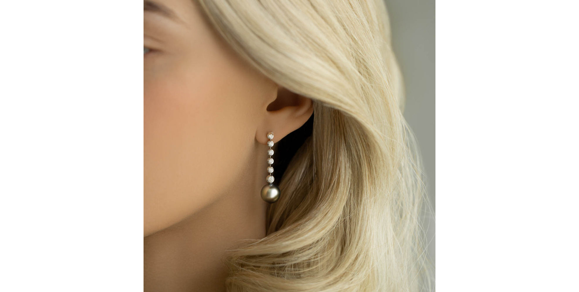 Náušnice s perlou a diamanty Danatile