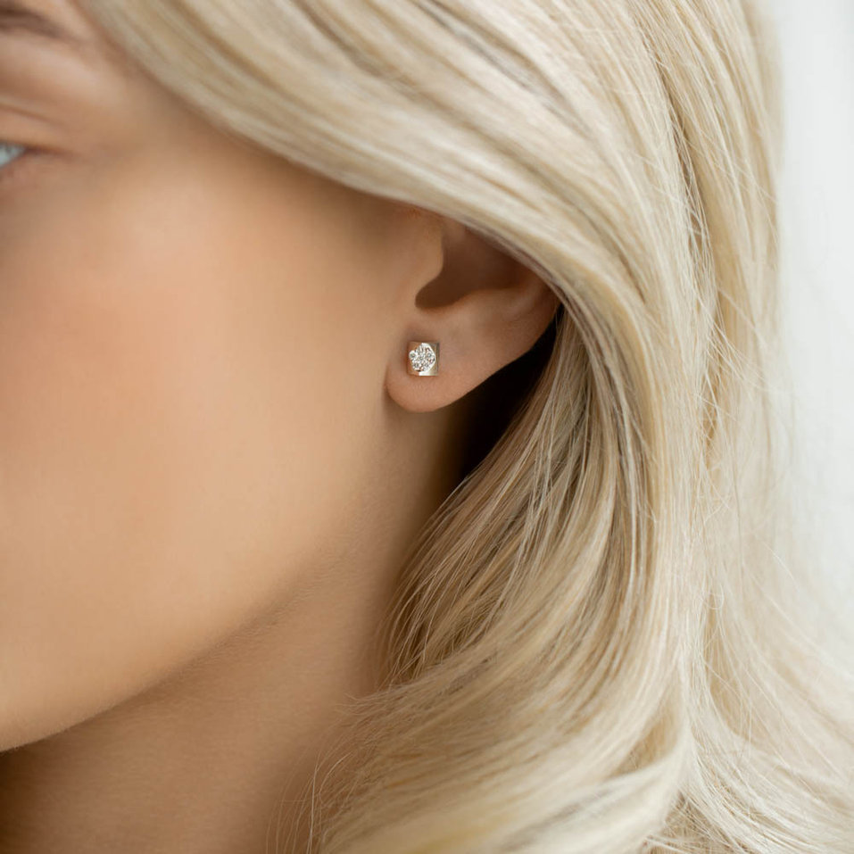 Náušnice s diamanty Aurora Glitter