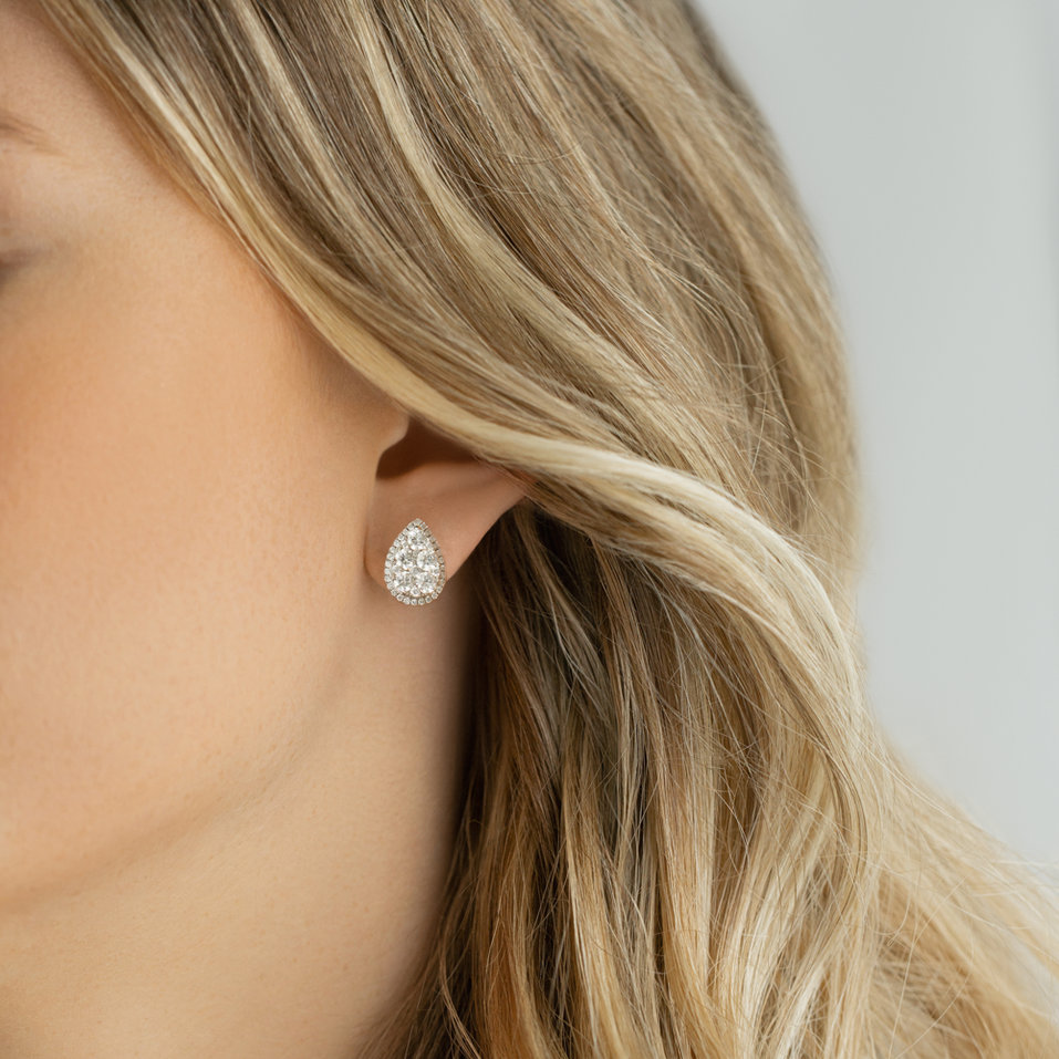 Náušnice s diamanty Goddess Tears