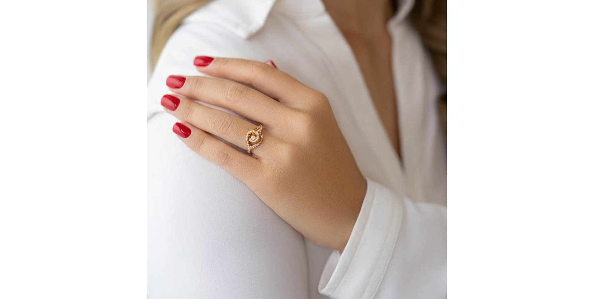 Prsten s diamanty Sunny Loop