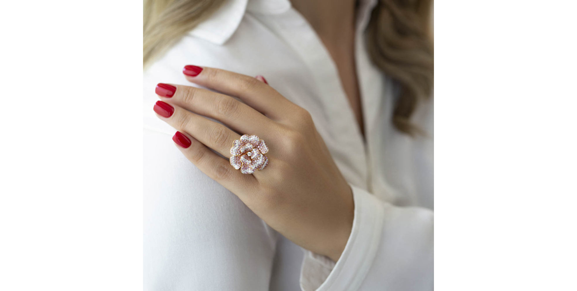 Prsten s diamanty a safíry Angel Rose