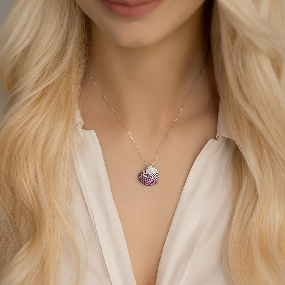 Přívěs s diamanty a safíry Eternal Love