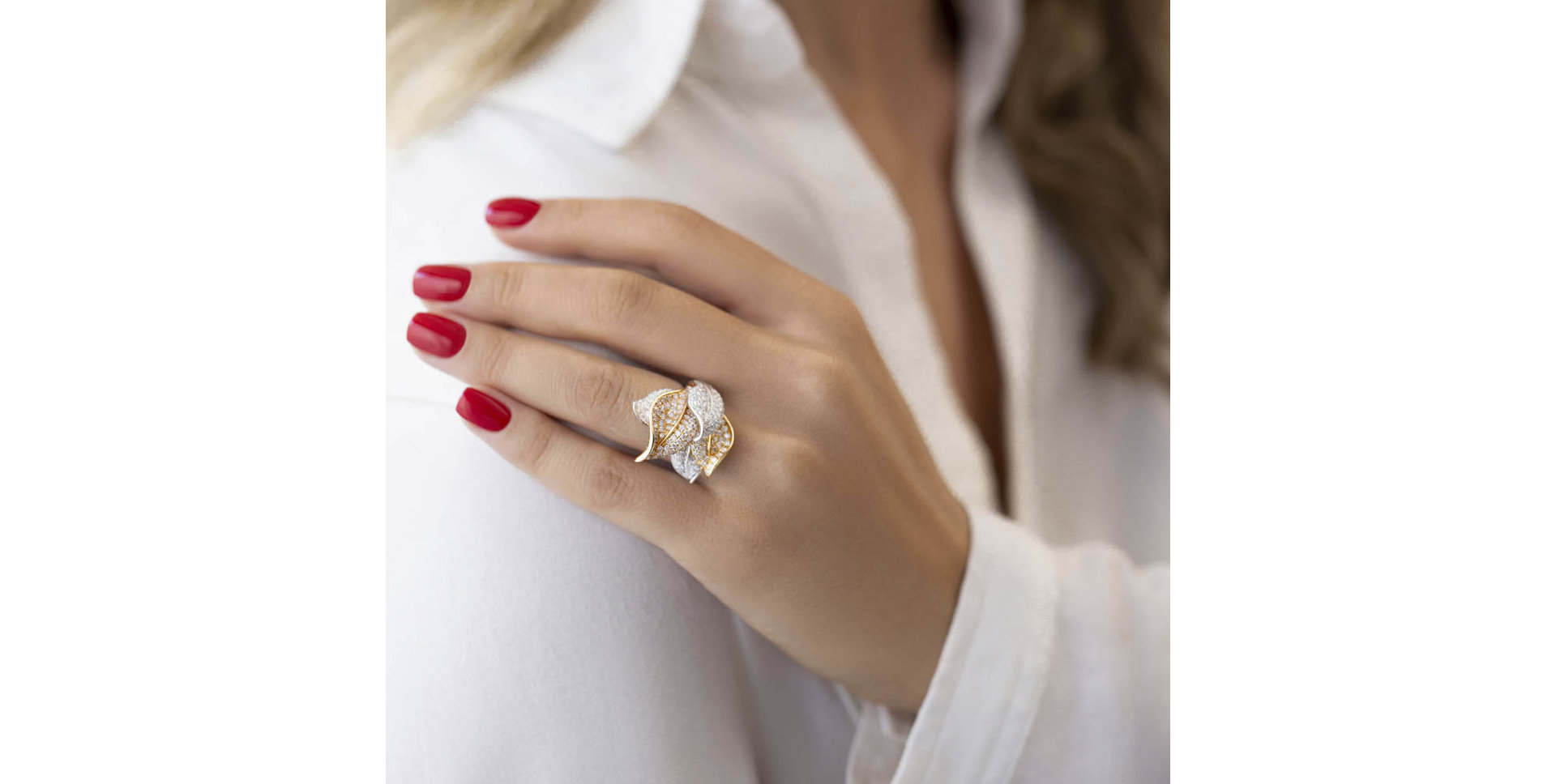 Prsten s diamanty Falling Dream