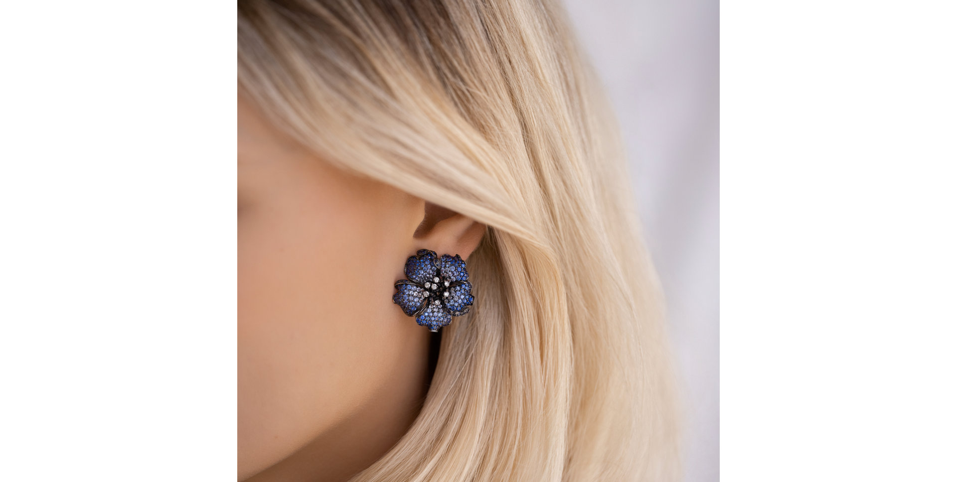 Náušnice s diamanty a safíry Cardinal de Richelieu