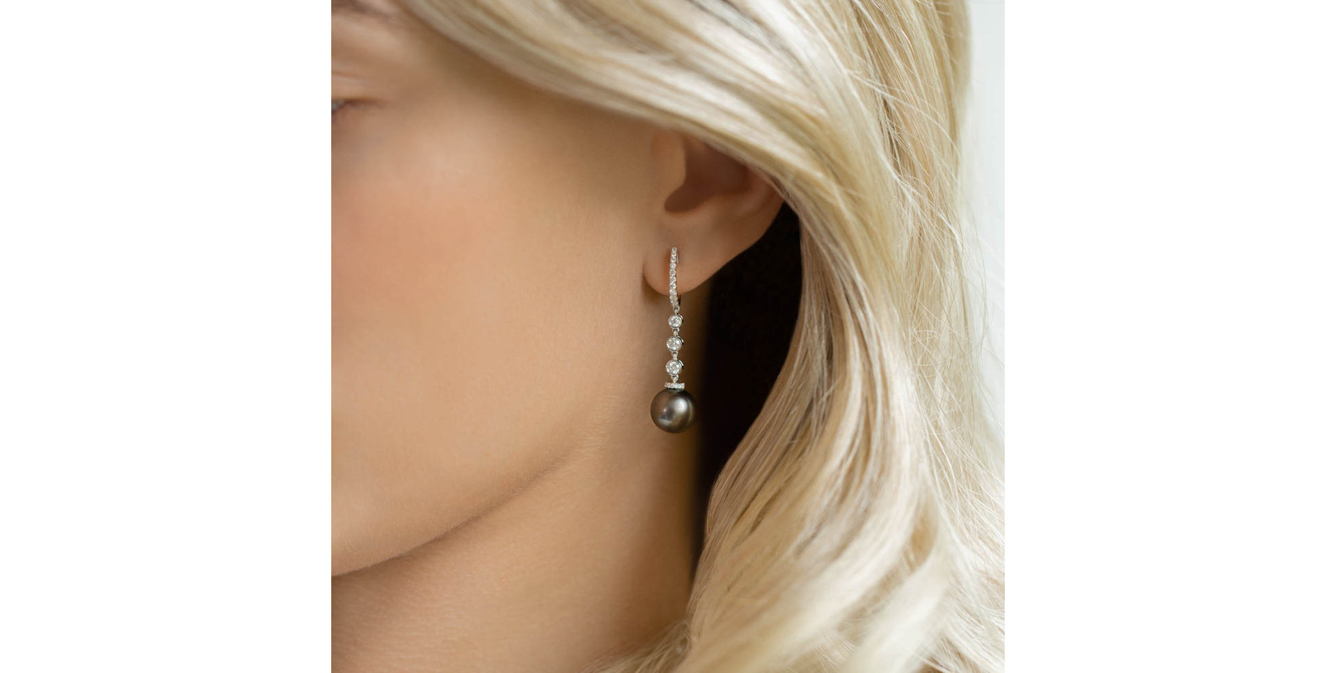 Náušnice s perlou a diamanty Azazia