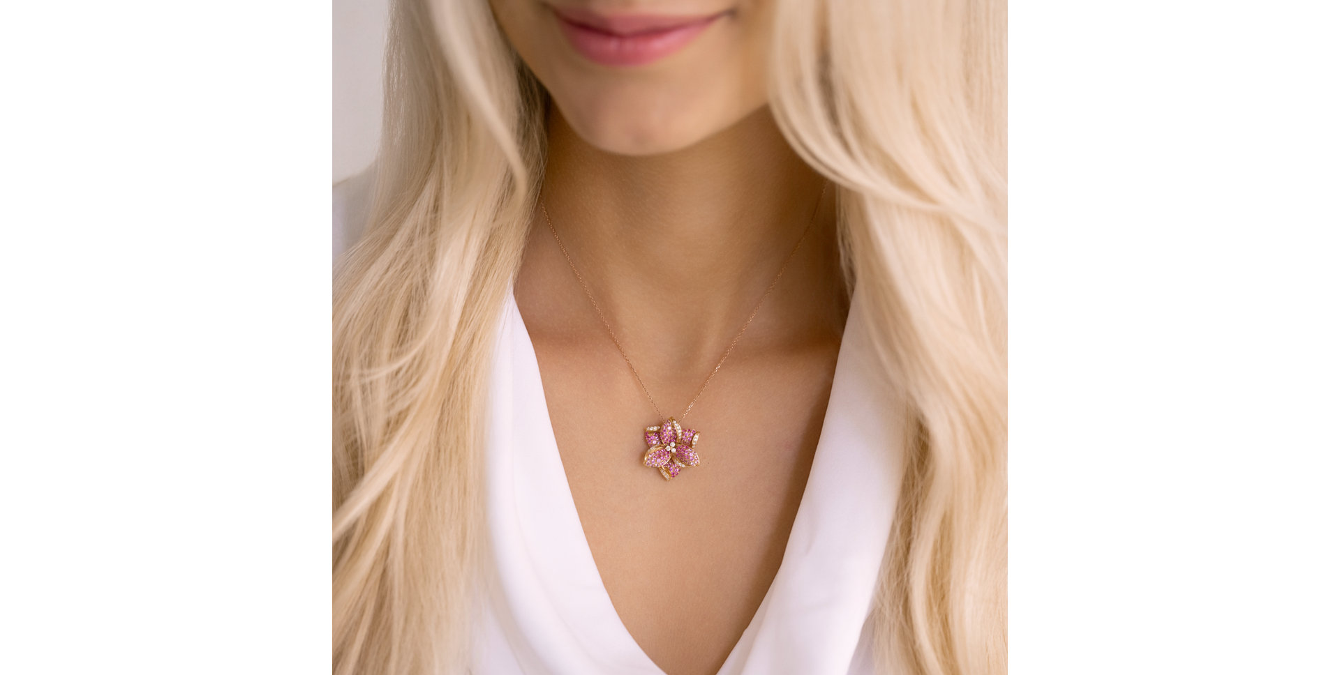 Přívěs s diamanty a safíry Lady Jasmine