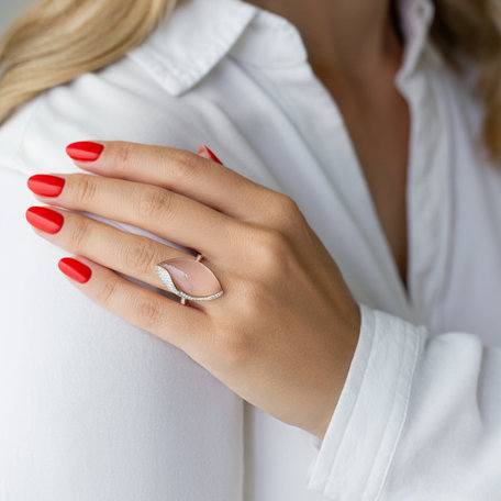 Prsten s růženínem a diamanty Royal Romance