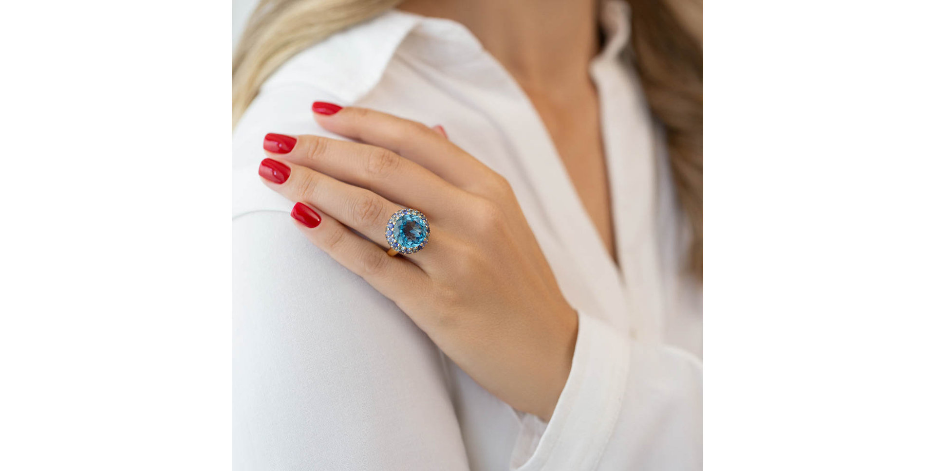 Prsten se safíry a topazem Dear Stranger