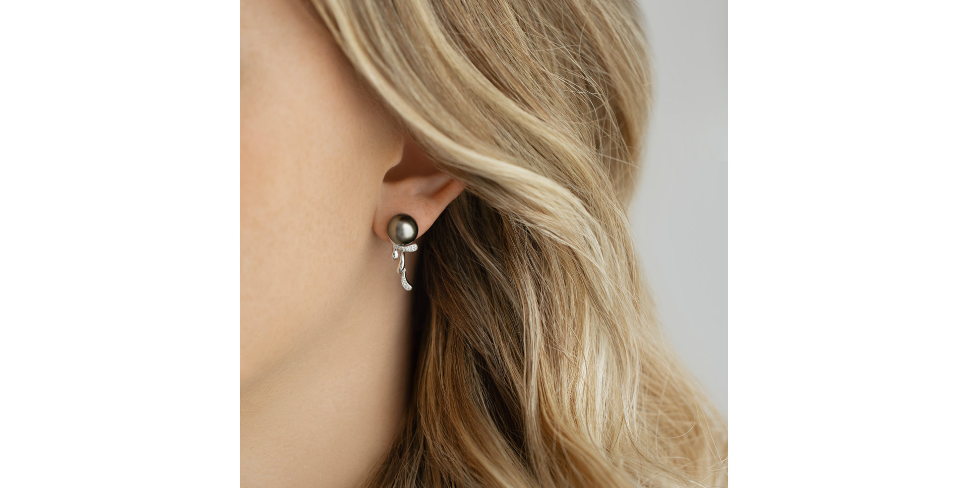 Náušnice s perlou a diamanty Eligio