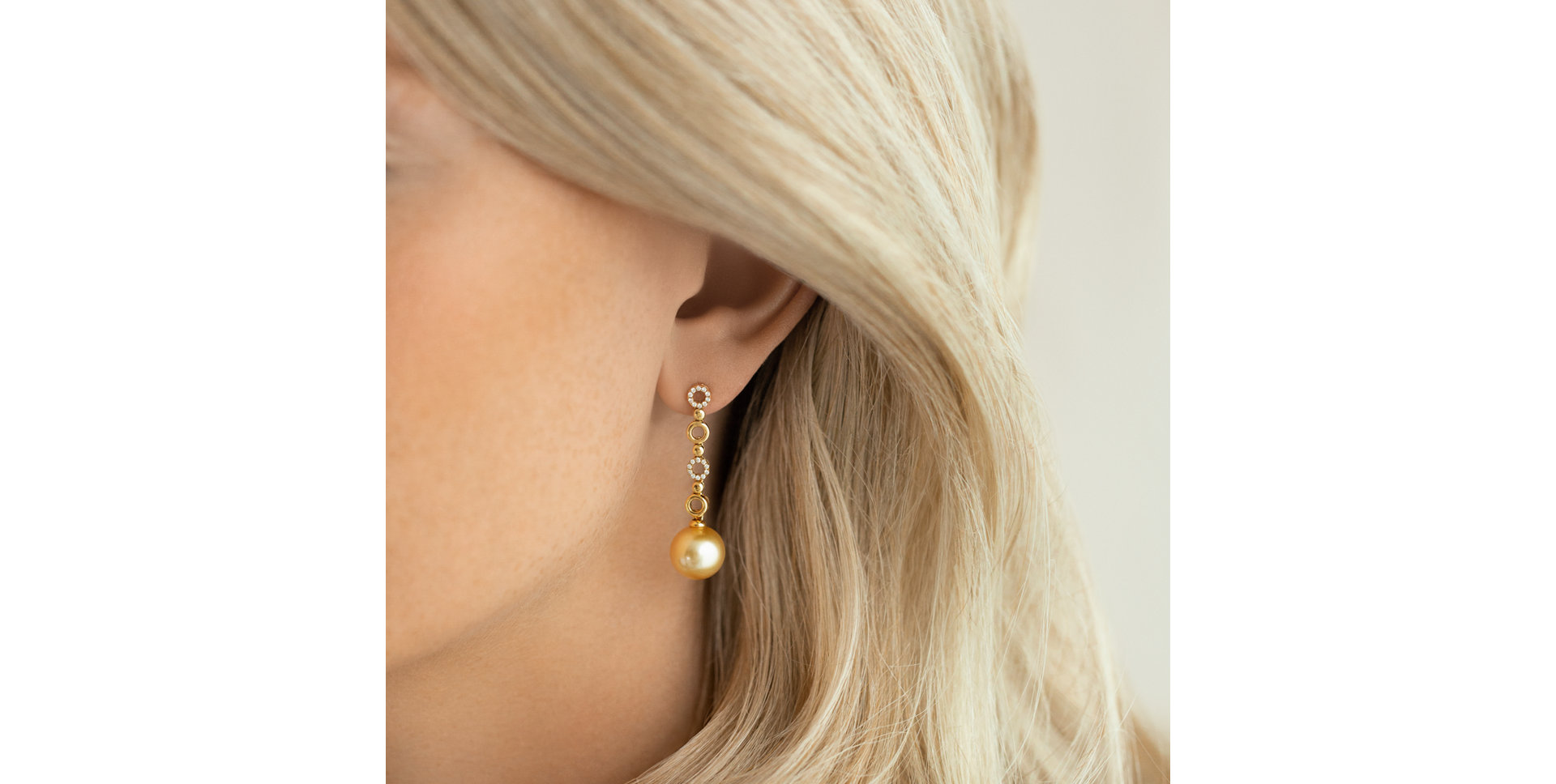 Náušnice s perlou a diamanty Breena