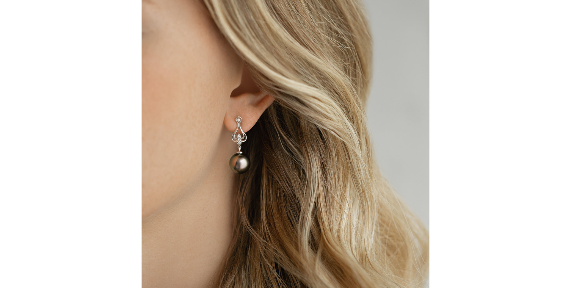 Náušnice s perlou a diamanty Astral Ocean