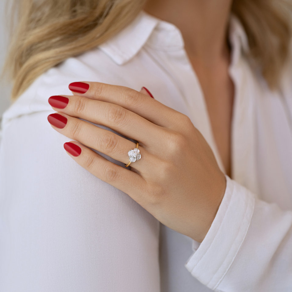 Prsten s diamanty Rudbeckia