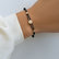 Náramek s bílými a hnědými diamanty Shamballa3