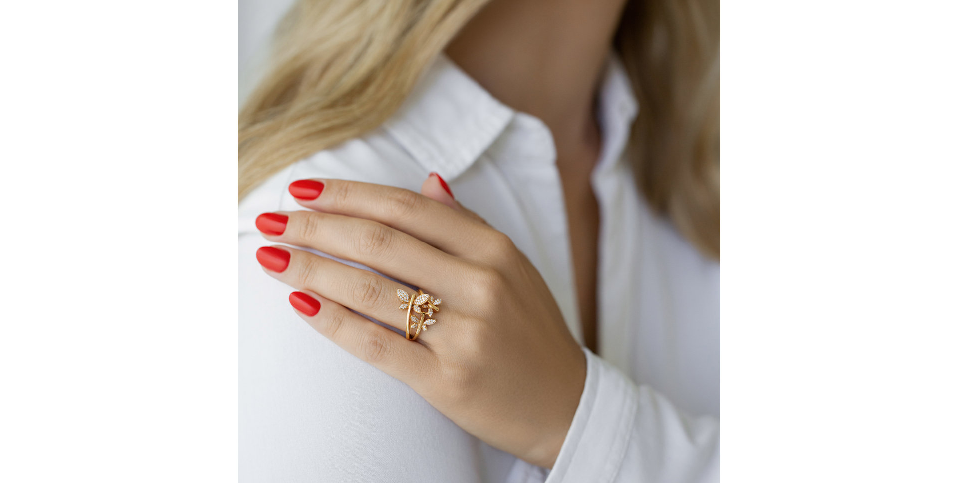 Prsten s diamanty Wings of Glory