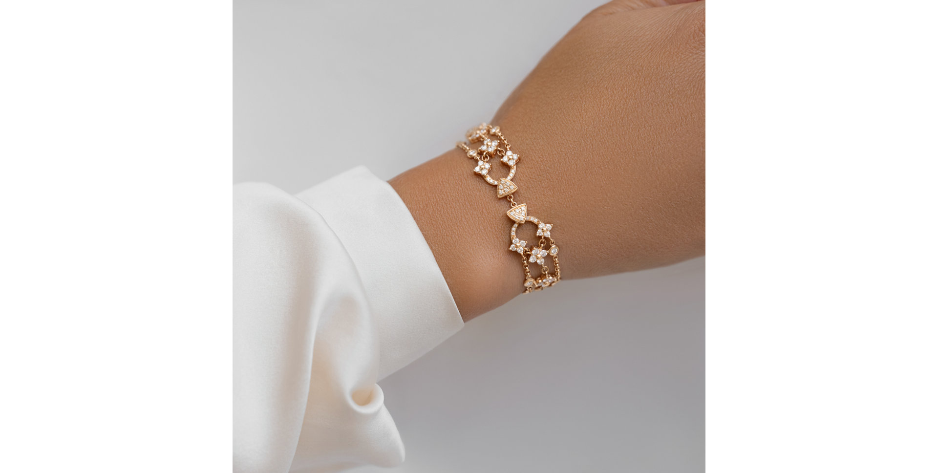Náramek s diamanty Gold Symphony