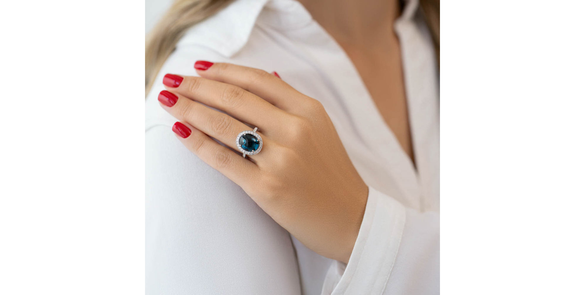 Prsten s diamanty a prehnitem Witching Monarchy