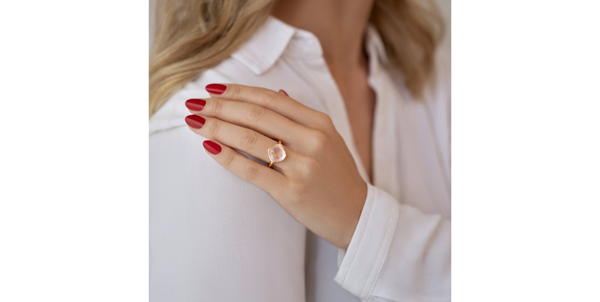 Prsten s diamanty a růženínem Rose's Whisper