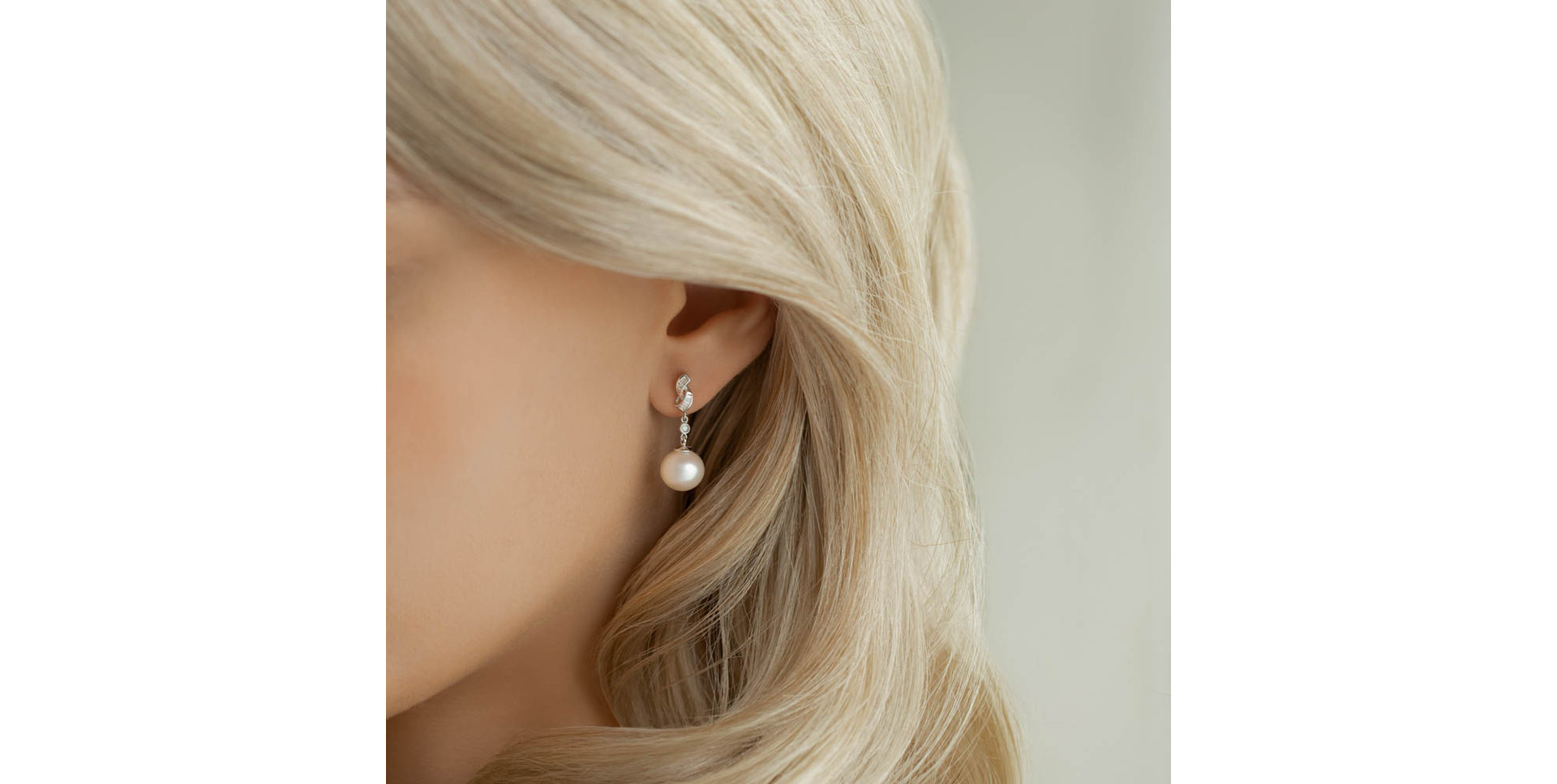 Náušnice s perlou a diamanty Pure Oasis