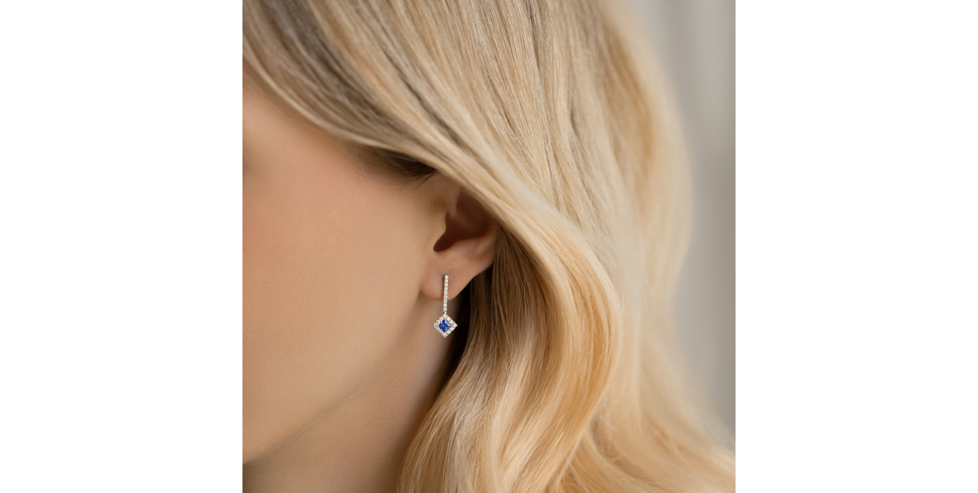 Náušnice s safírem a diamanty Miracle Realm