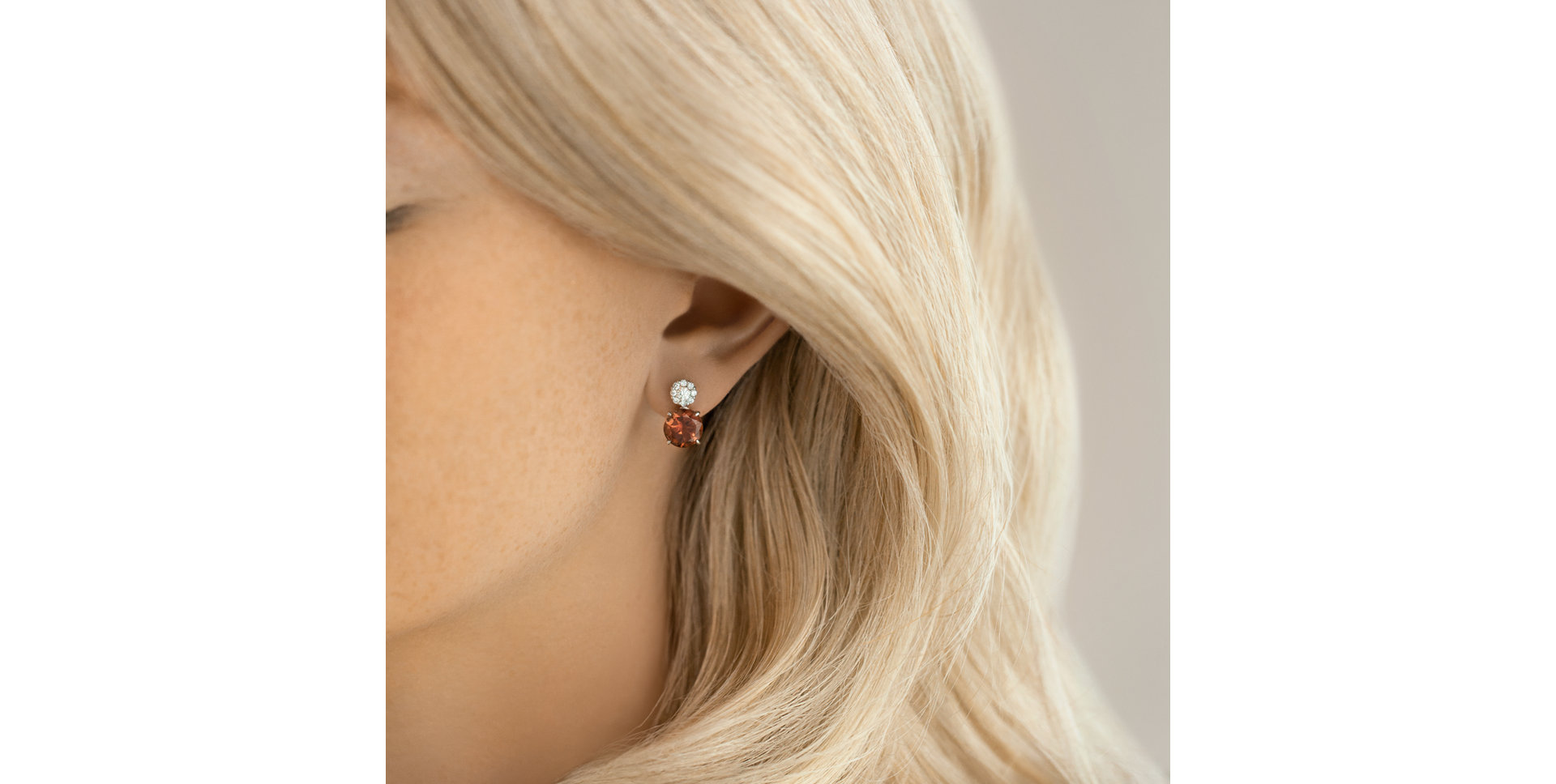 Náušnice s turmalínem a diamanty Bloody Tears