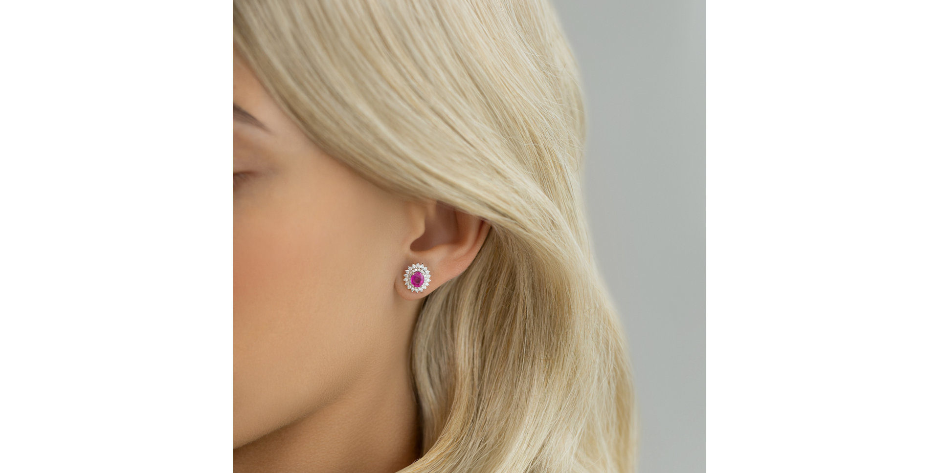 Náušnice s rubínem a diamanty Noble Sacrifice