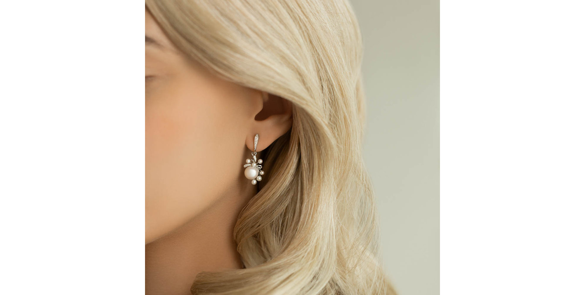 Náušnice s perlami a diamanty Nymph Beauty