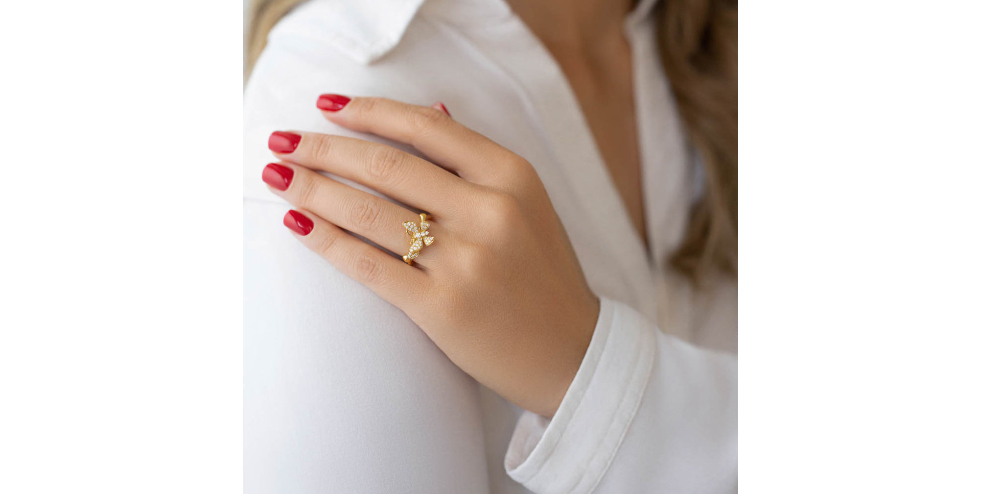 Prsten s diamanty Night Wings