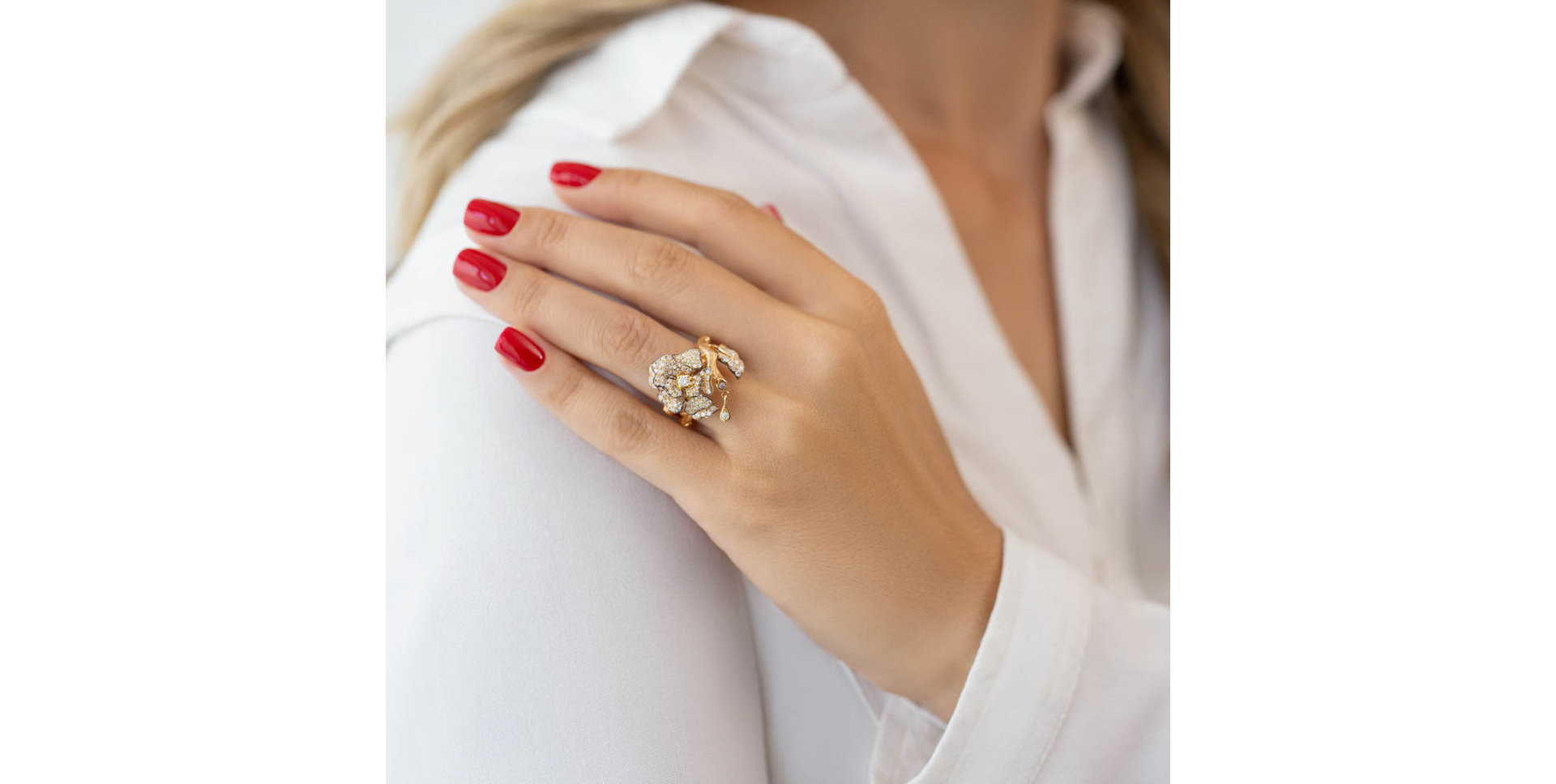 Prsten s diamanty Renaissance Rose