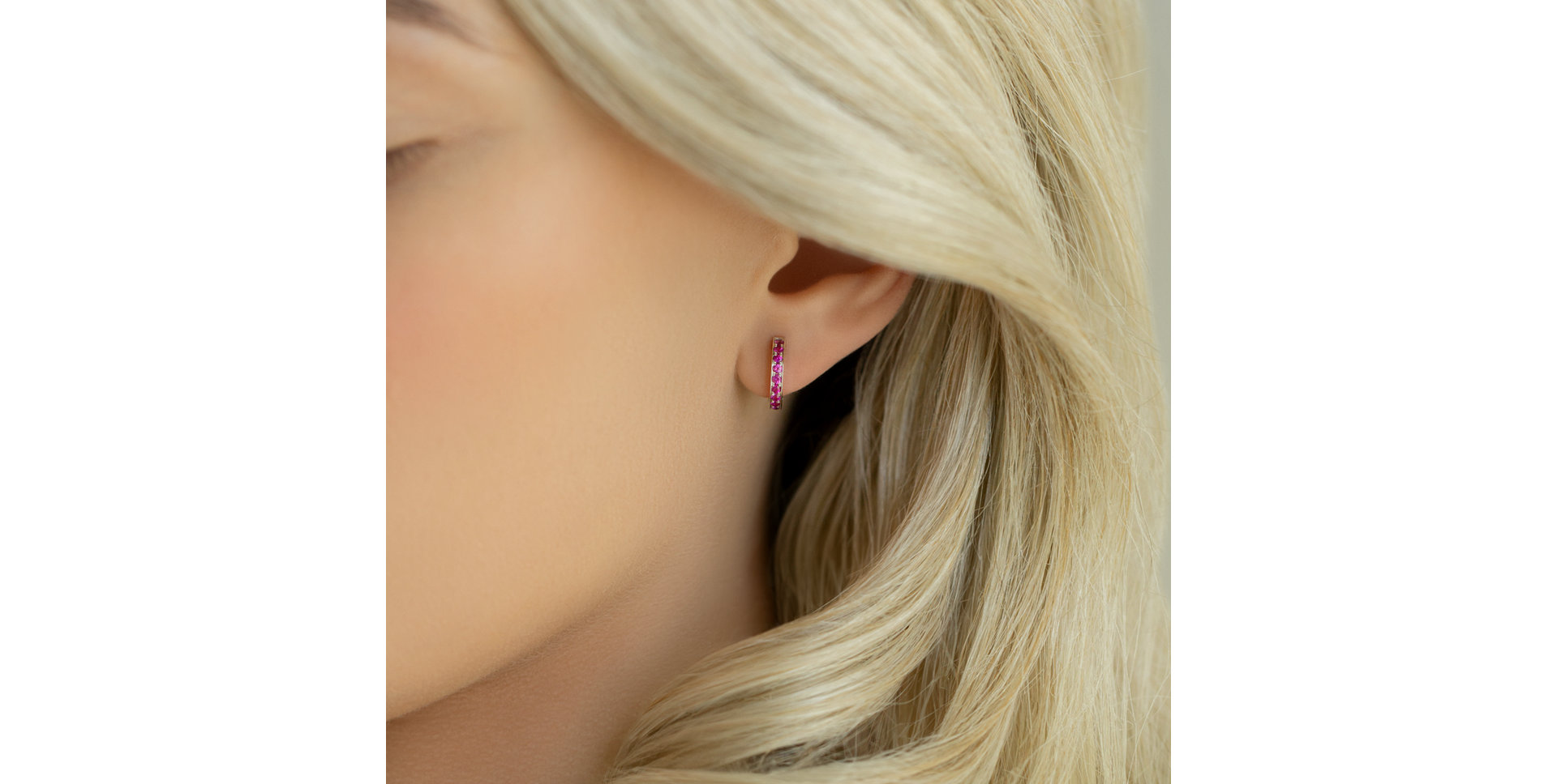 Náušnice s rubíny Everly